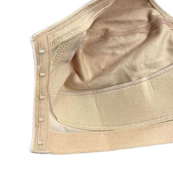 GLAMORISE womens tan wirefree front closure style CN783 unpadded bra NWOT - Picture 6 of 9